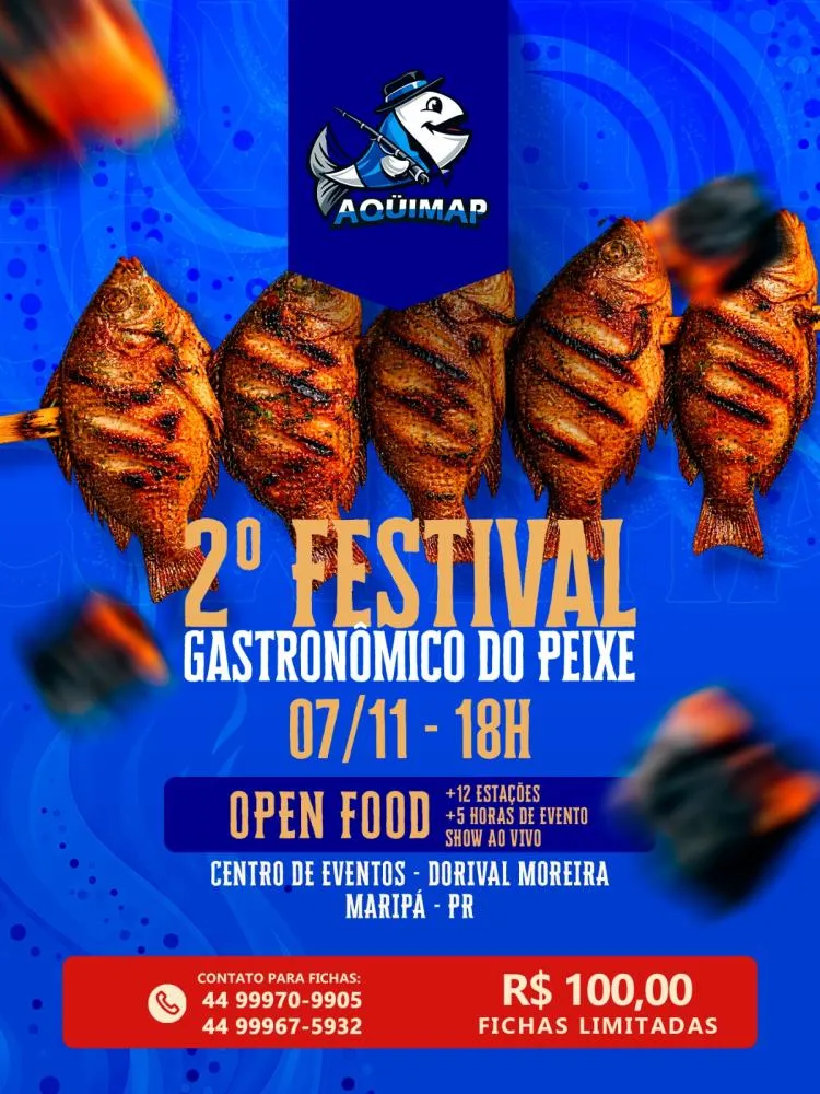 2º Festival Gastronômico do Peixe será realizado no dia 7 de novembro em Maripá