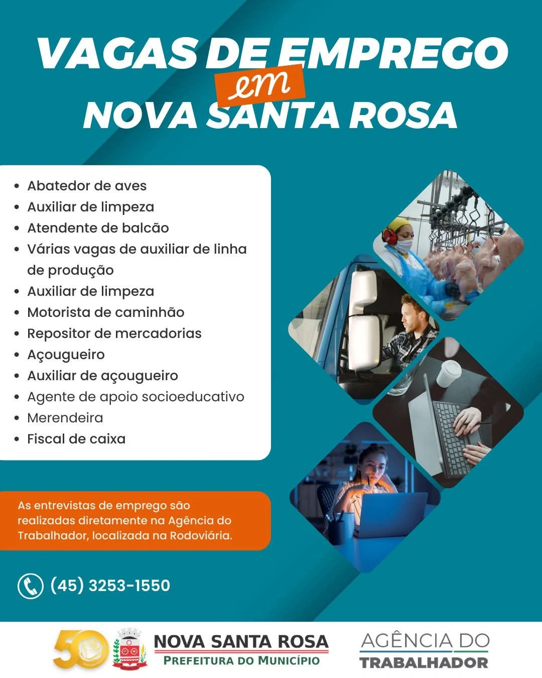 Nova Santa Rosa conta com novas oportunidades de trabalho em diferentes &aacute;reas