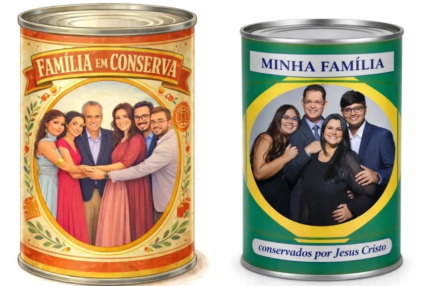 Direita reage a desfile sobre Lula com trend de fam&iacute;lia em lata de conserva