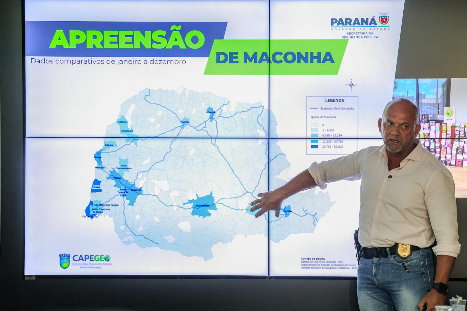 Paran&aacute; apreende 1,5 tonelada de drogas por dia em 2025 e tira R$ 2 bilh&otilde;es do tr&aacute;fico
