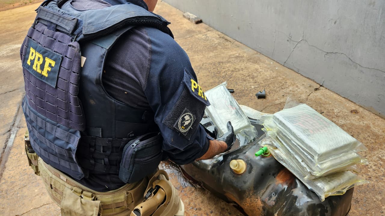 PRF e for&ccedil;as de seguran&ccedil;a apreendem 78,5 quilos de coca&iacute;na durante treinamento em Gua&iacute;ra