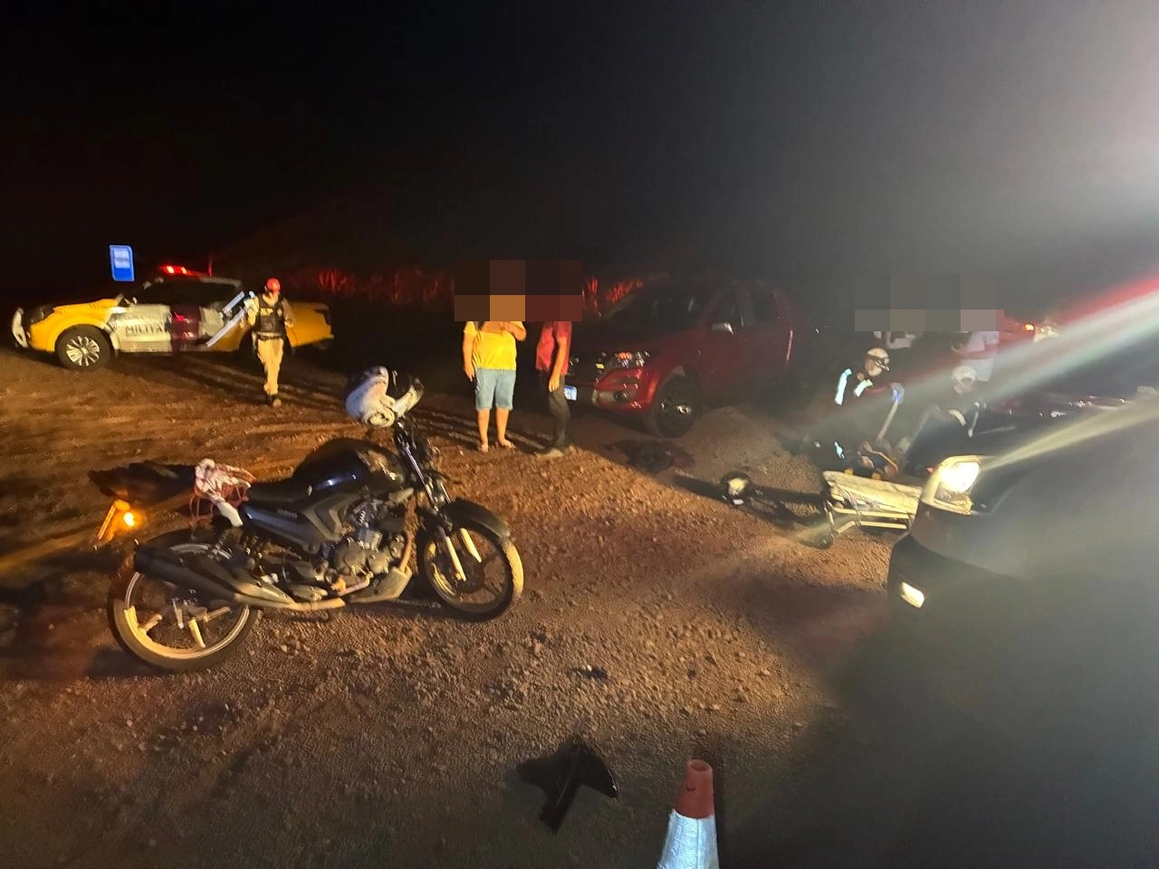 Motociclista fica ferido em acidente na PR-182, em Marip&aacute;