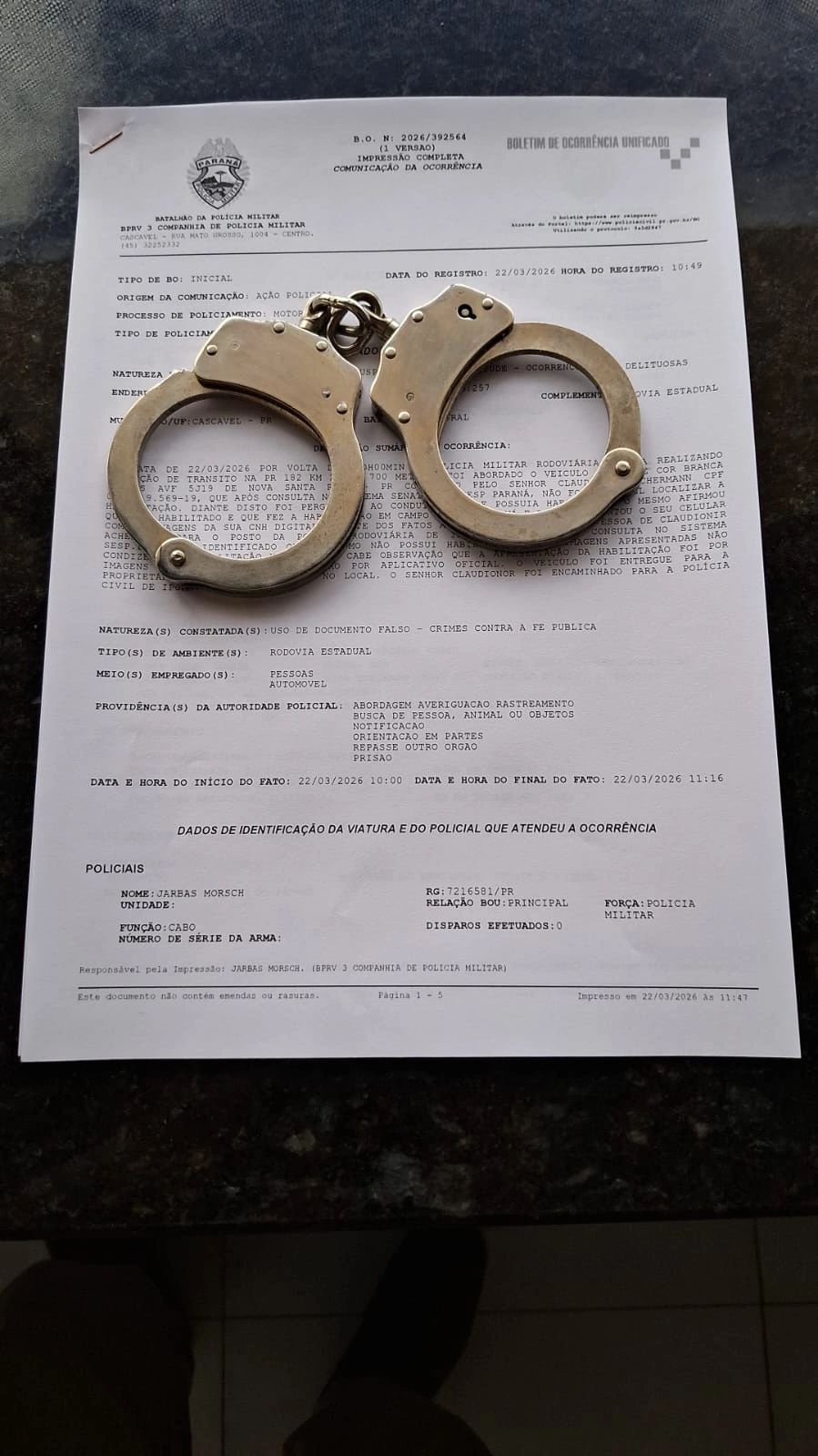 Motorista com CNH falsa &eacute; preso ao conduzir ve&iacute;culo com placas de Nova Santa Rosa