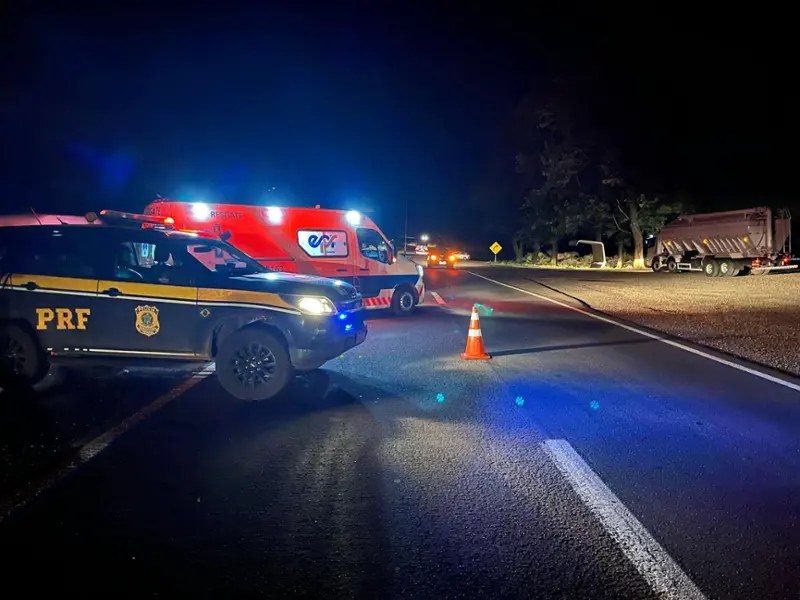 Pessoa morre após ser atropelada na BR-163 entre Lindoeste e Santa Lúcia