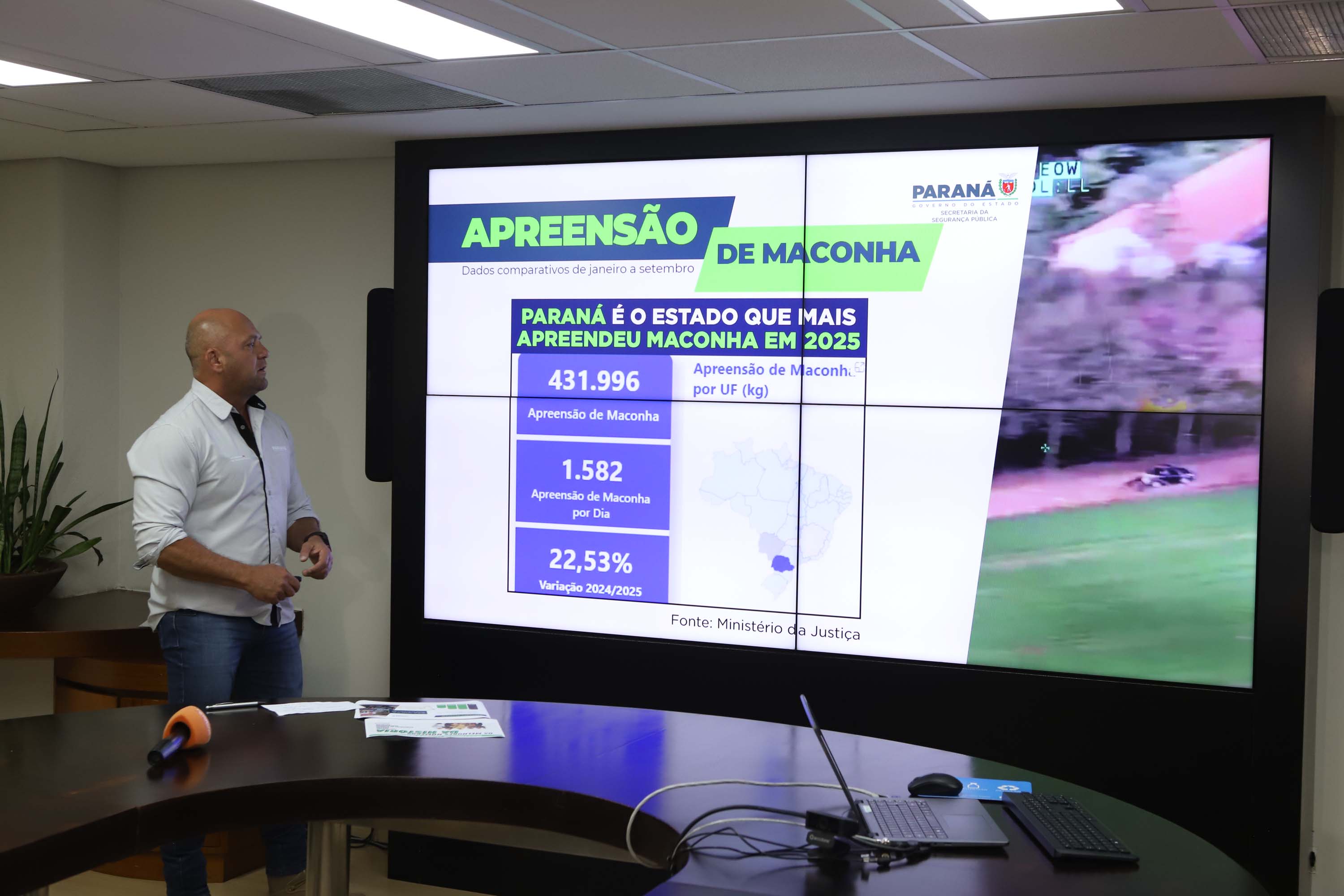 Apreensões de drogas aumentam 21% nos primeiros nove meses de 2025 no Paraná