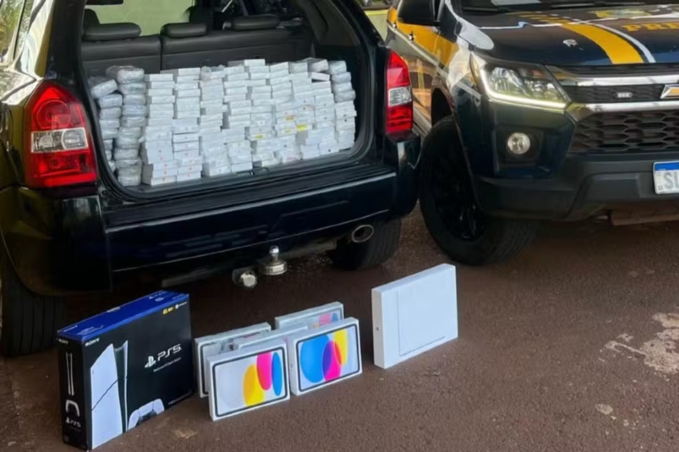 Médico é preso com 289 iPhones e 13 iPads avaliados em R$ 2,2 milhões no MS