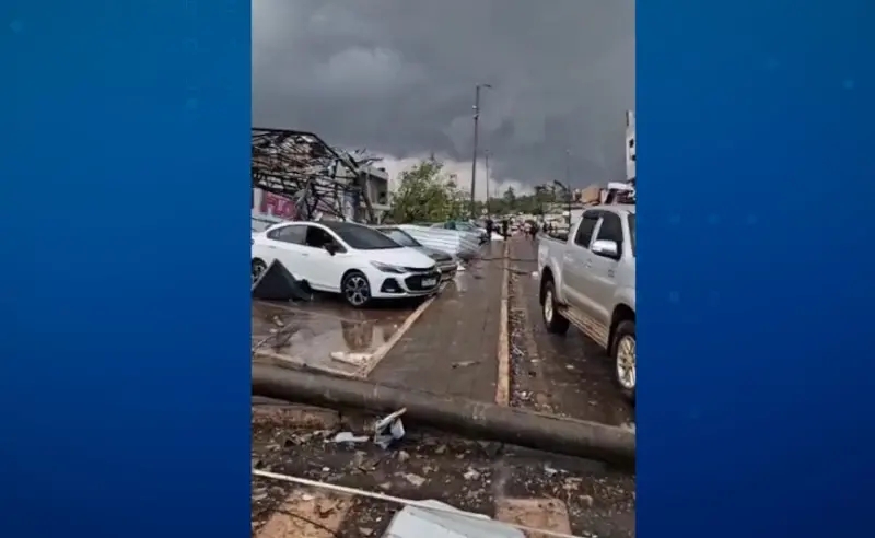 Temporal com ventos e granizo causa estragos e deixa feridos em Rio Bonito do Iguaçu e região