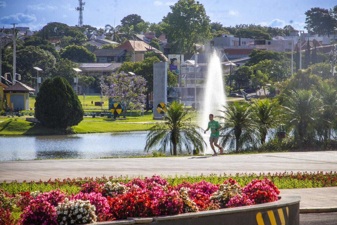 Prefeitura de Toledo instala chafariz aerador no Parque Ecológico Diva Paim Barth