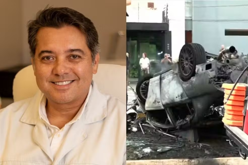 Médico morre após carro dele capotar e pegar fogo, no Paraná