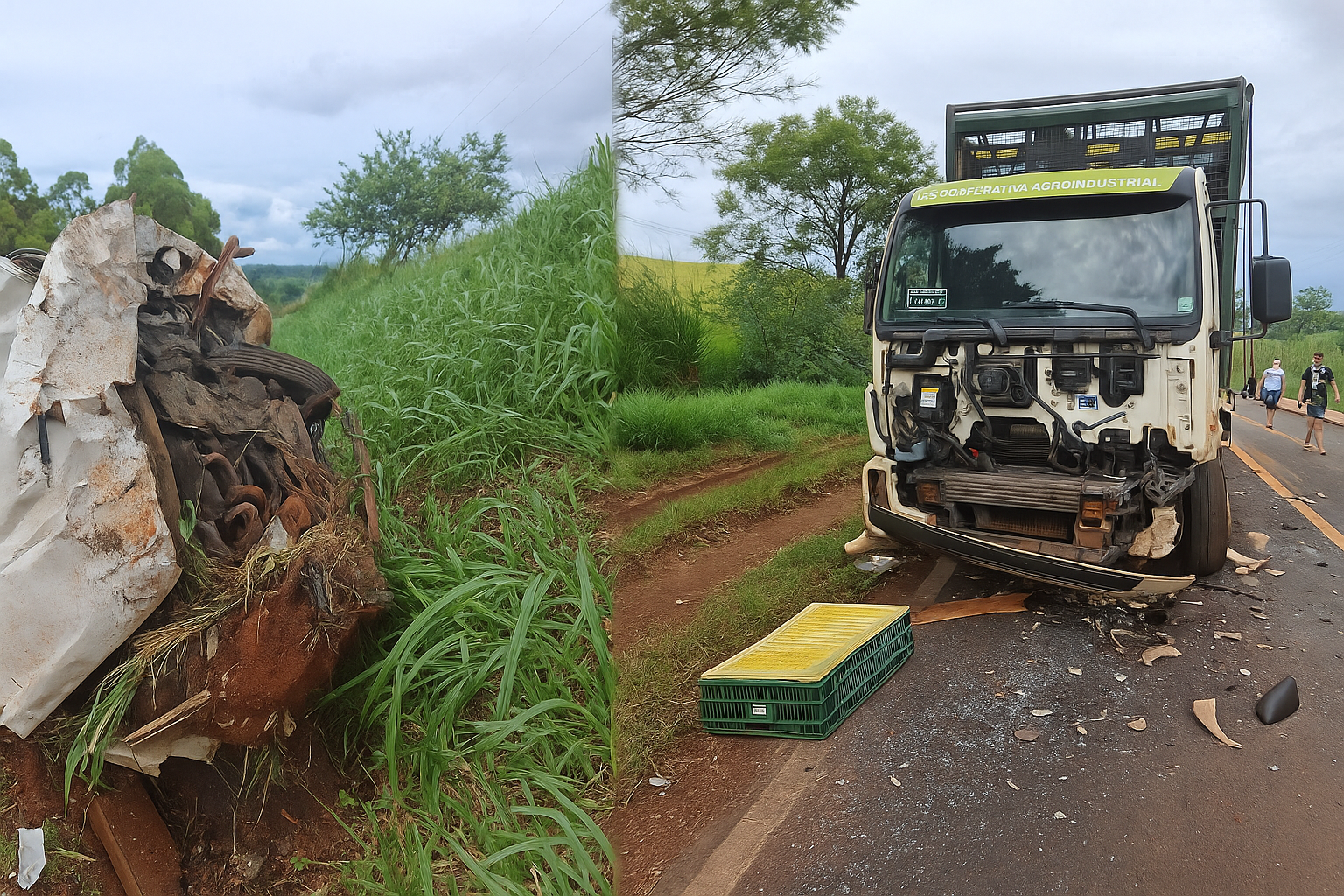 Colisão frontal na PR-585 deixa jovem de 20 anos morto em Vera Cruz do Oeste