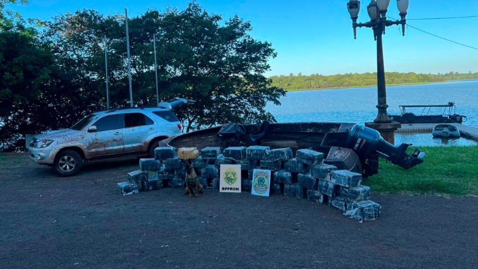 Mais de 800 quilos de maconha são apreendidos em Pato Bragado