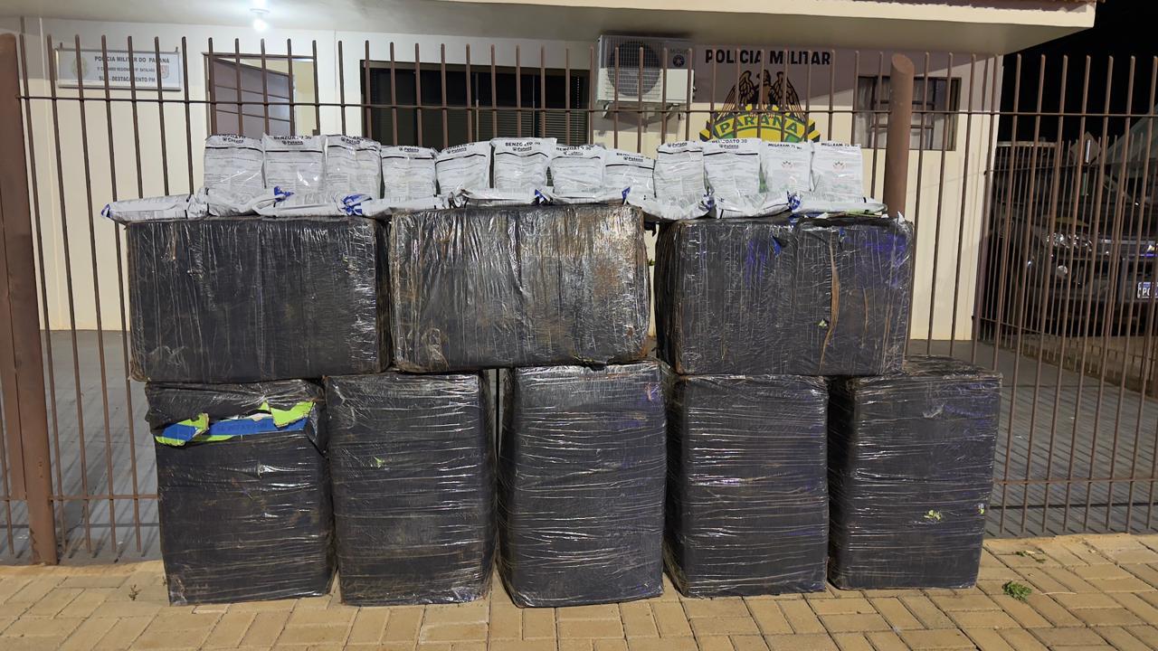 Policiais realizam apreensão de mais de 500 quilos de produtos tóxicos de origem estrangeira em Mercedes