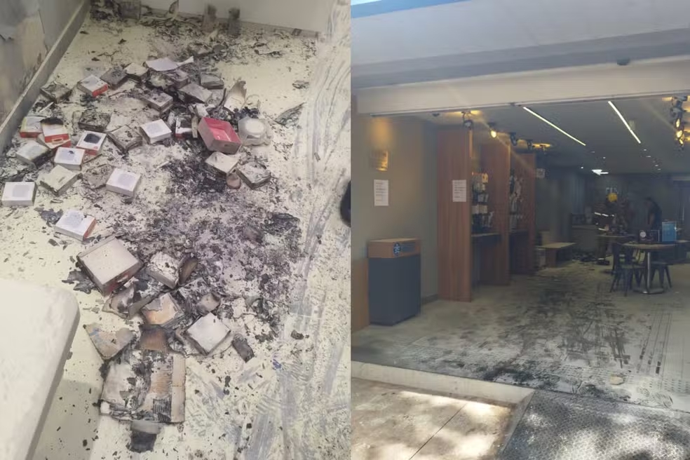 Cliente coloca fogo em loja de operadora de celulares do Paraná após ficar insatisfeito com atendimento, diz PM