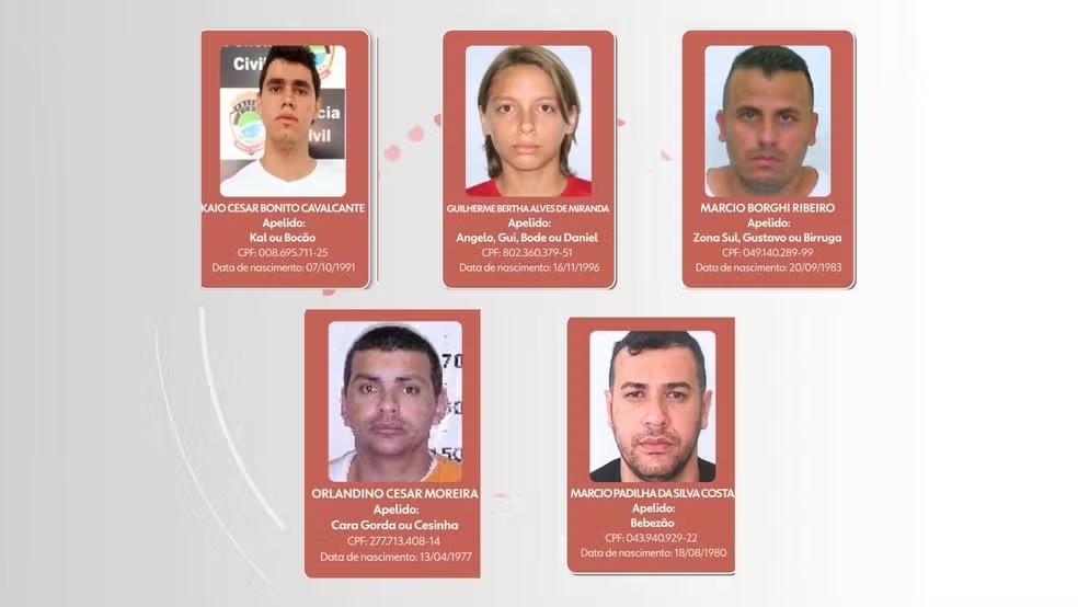 'Bebezão', 'Cara Gorda', 'Bocão' e mais: veja quem são os foragidos mais procurados do Paraná, segundo Ministério da Justiça