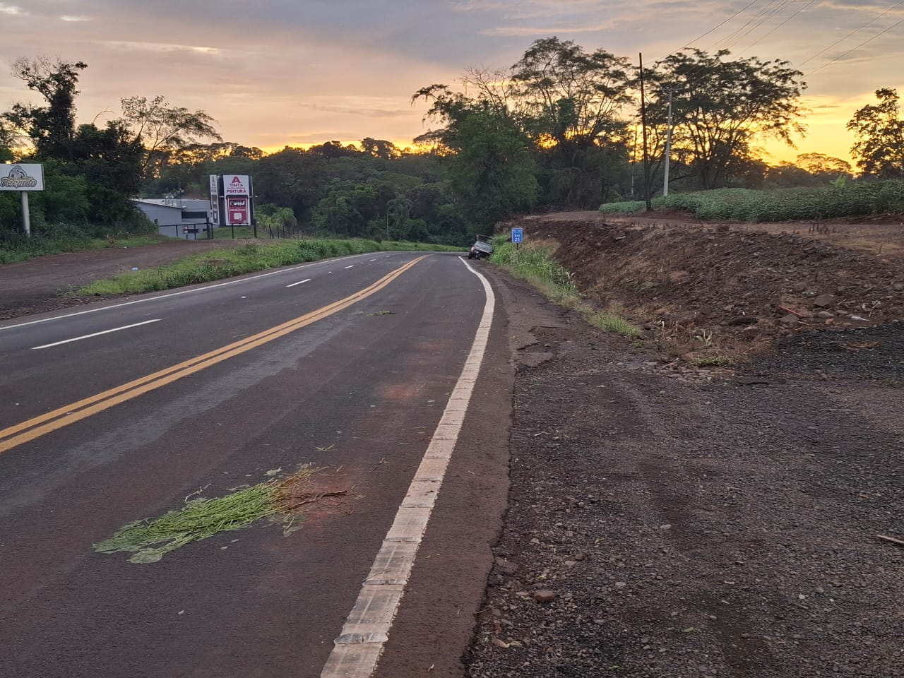 Idoso fica ferido em acidente na PRC-467, em Marechal Cândido Rondon