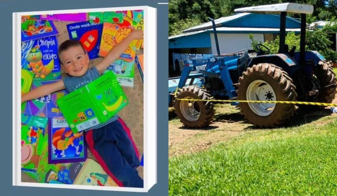 Criança de 4 anos morre atropelada por trator no interior de Santa Catarina
