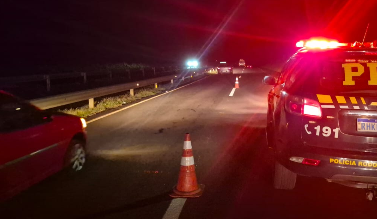 Idoso para em acostamento para urinar e morre atropelado no Paraná