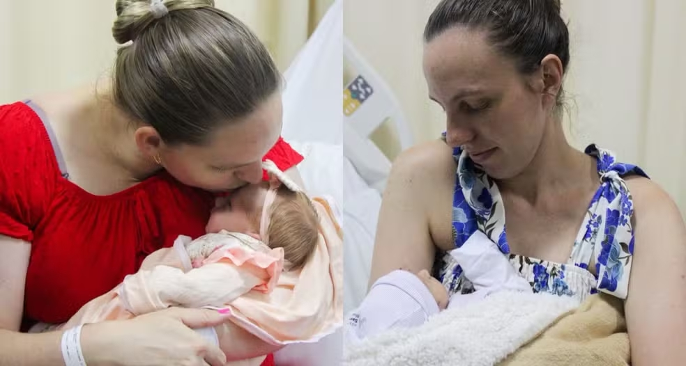 Irmãs dão à luz no mesmo dia e no mesmo hospital em SC: 'Laço cada vez mais forte'