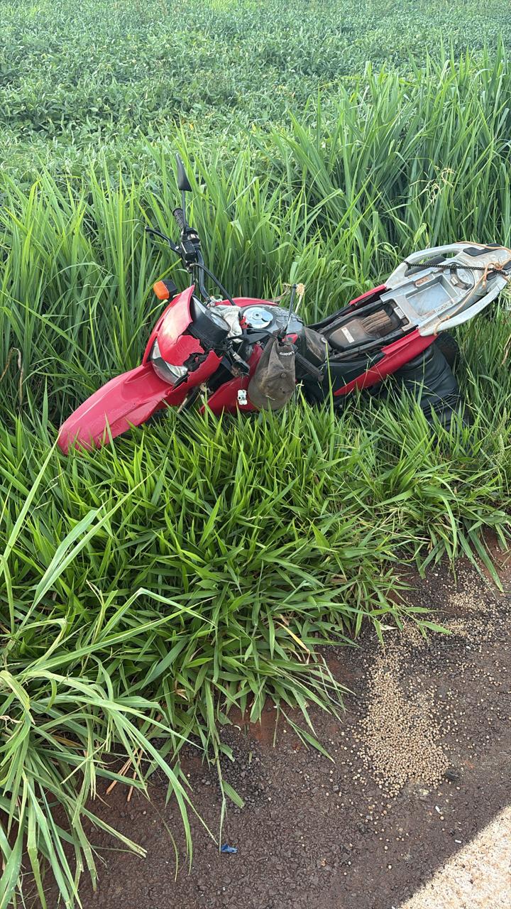 Motociclista fica gravemente ferido em acidente na PR-180, em Nova Aurora