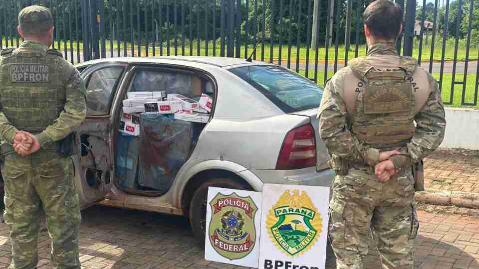 Polícia apreende 1.250 pacotes de cigarros contrabandeados em Oliveira Castro