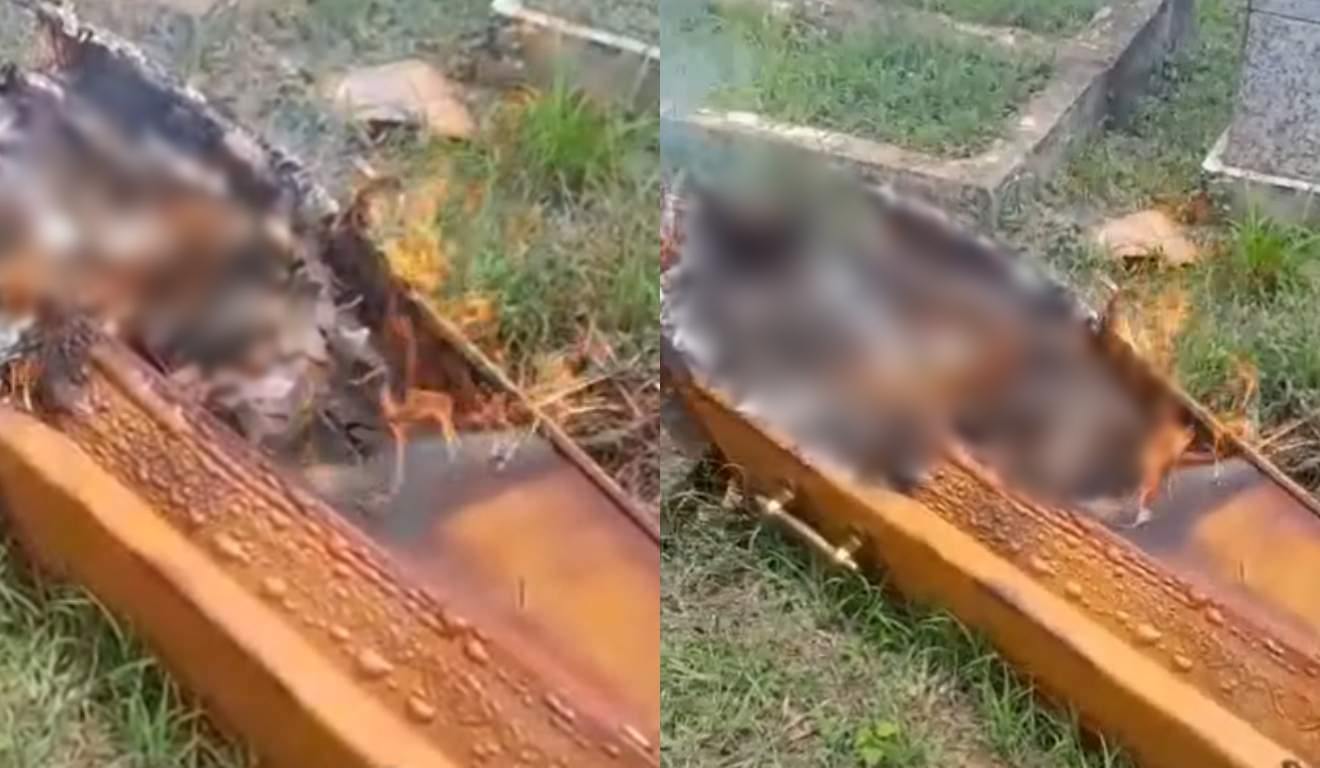 Tiros interrompem velório e criminosos ateiam fogo em caixão com corpo dentro na Bahia