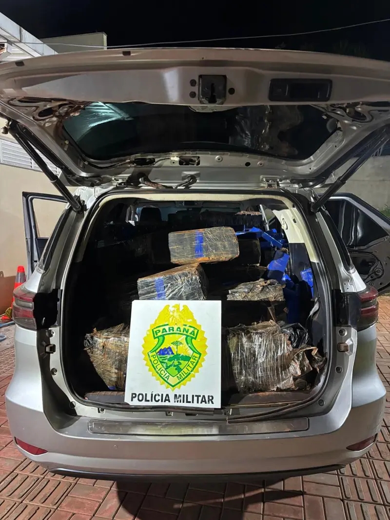 SW4 furtada é recuperada com mais de 1,2 tonelada de maconha em Santa Helena