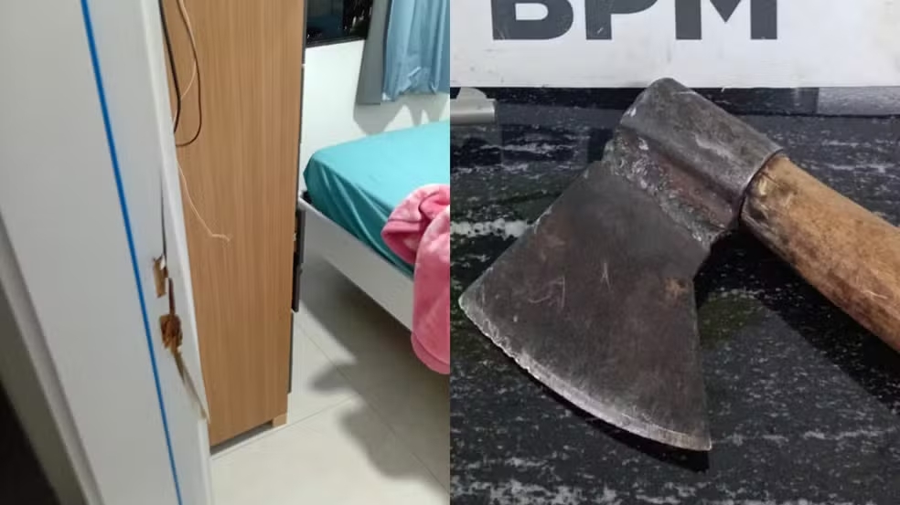 Mulher se esconde após ex-marido invadir casa com machado e ameaçar matá-la, em Cascavel
