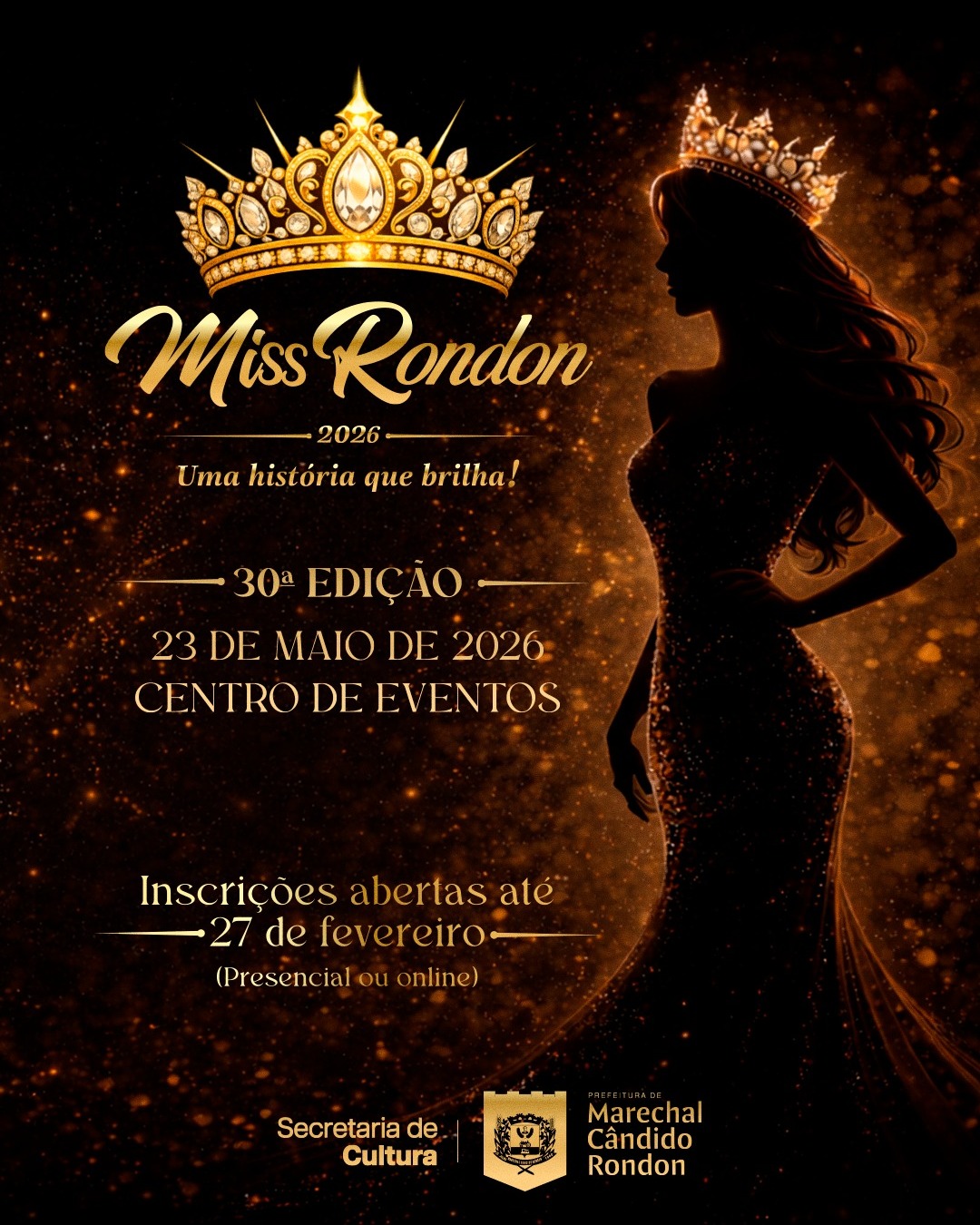 Abertas as inscrições para o Miss Rondon 2026